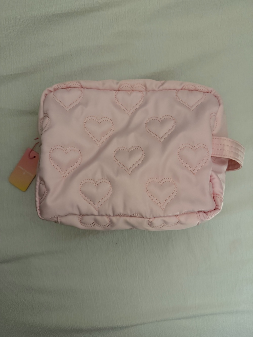 Stoney Clover Lane X Target Light Pink Quilted Heart Cosmetic Pouch